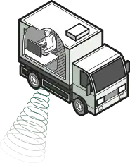 specialist truck surveying land